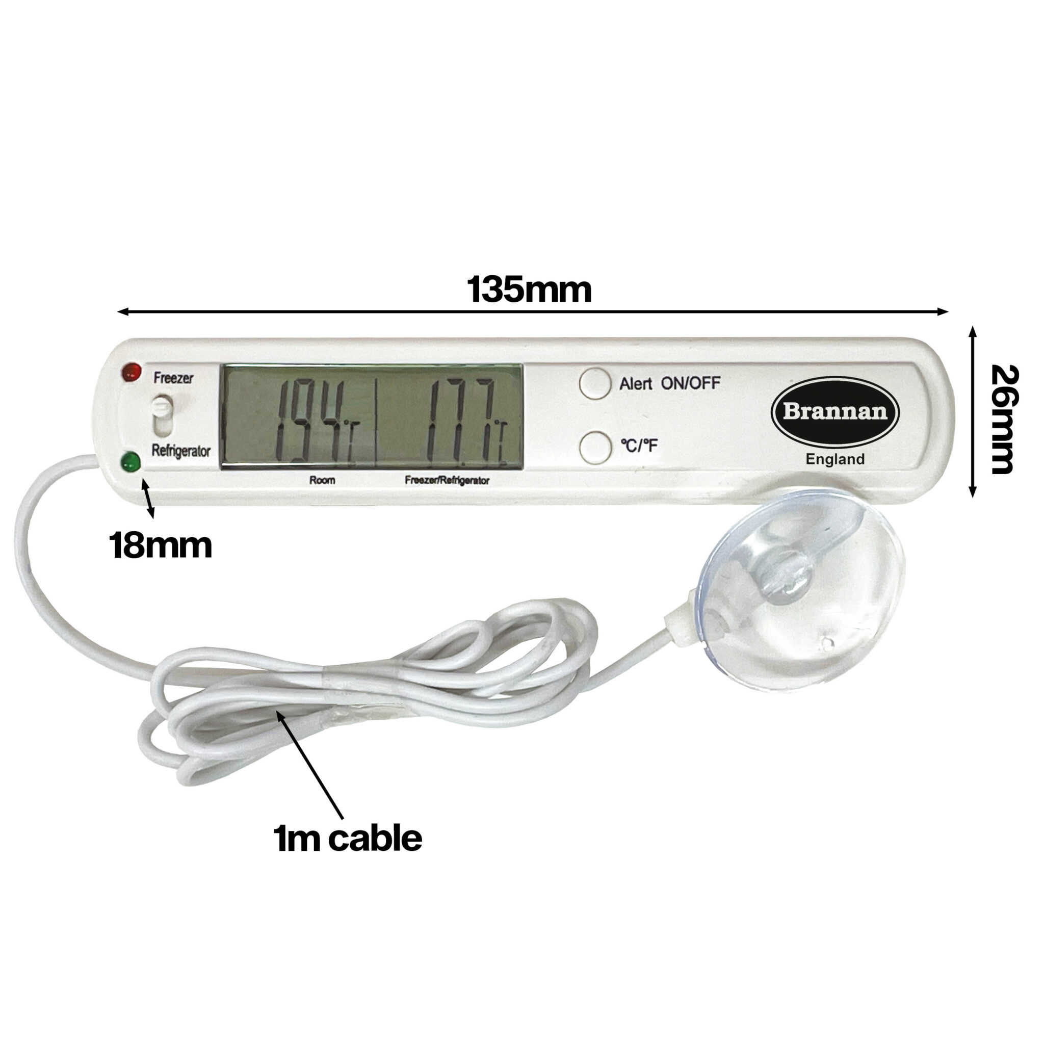 Digital Fridge Or Freezer Thermometer Brannan