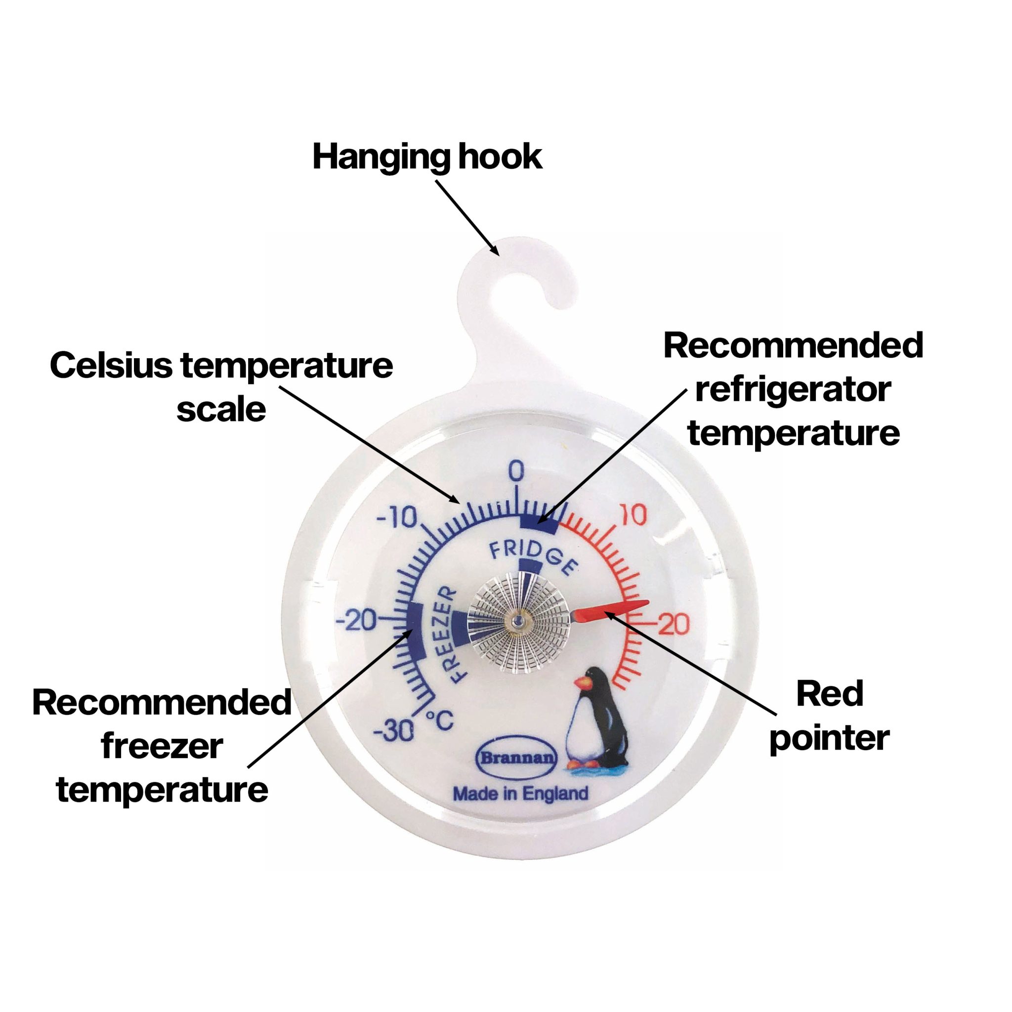 Dial Fridge Or Freezer Thermometers Penguin Design Brannan