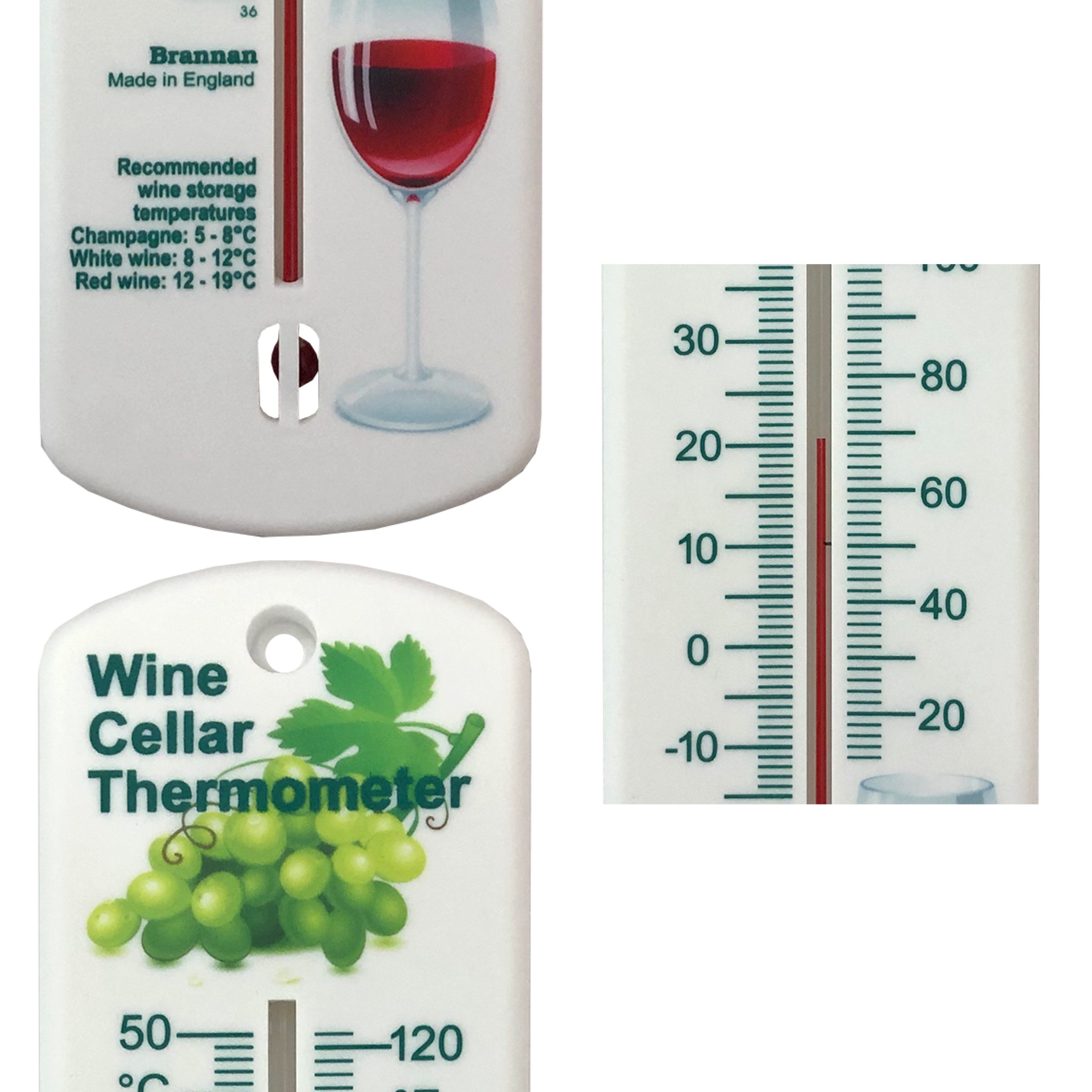 240mm wall thermometers with wine cellar design