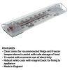 Heavy duty fridge or freezer thermometers - magnet fixture