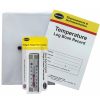 Log book kit with horizontal thermometer