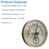 Gilt dial, max min thermometer and hygrometer