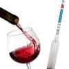 Wine and beeer hydrometer with glass