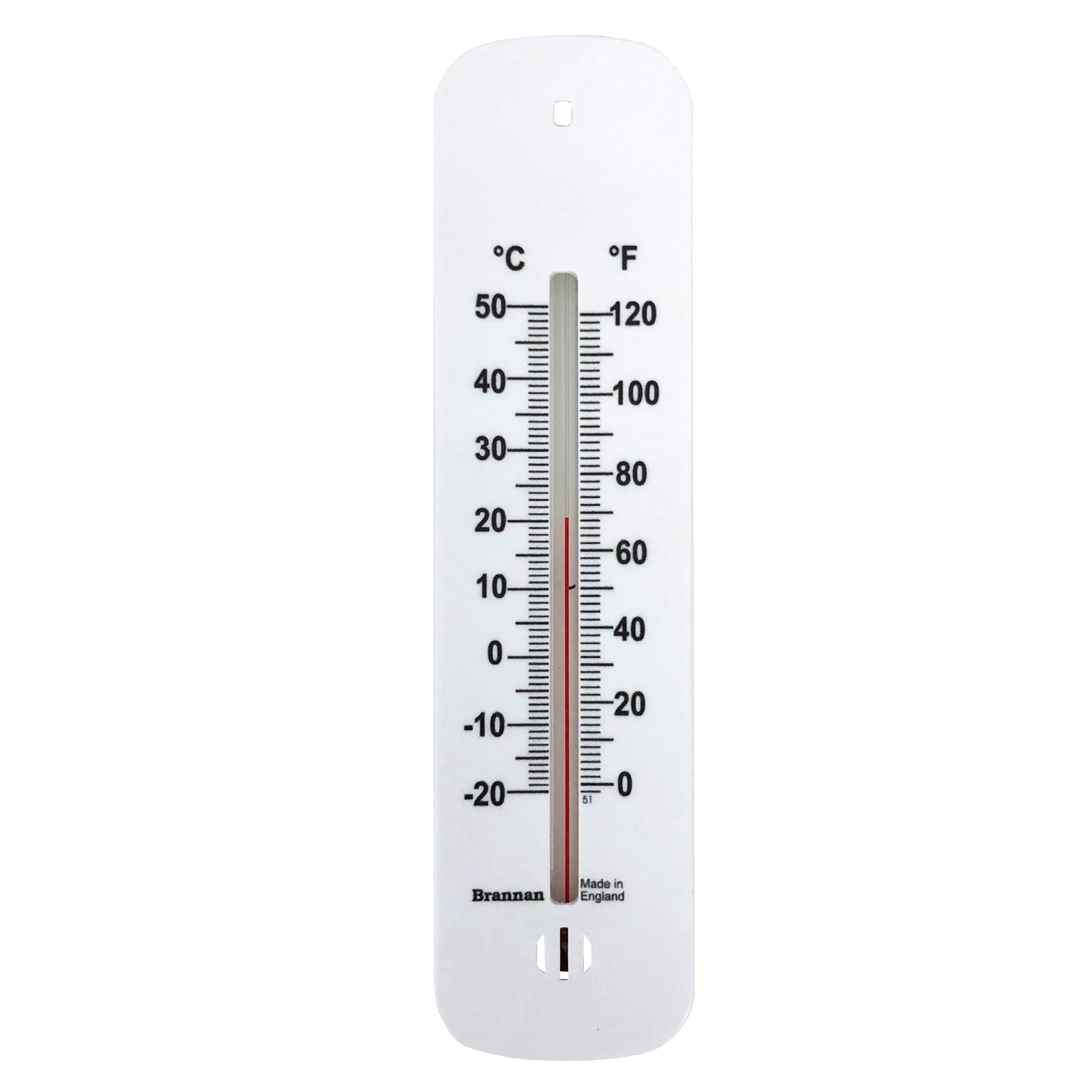 Short plastic wall thermometer | Brannan