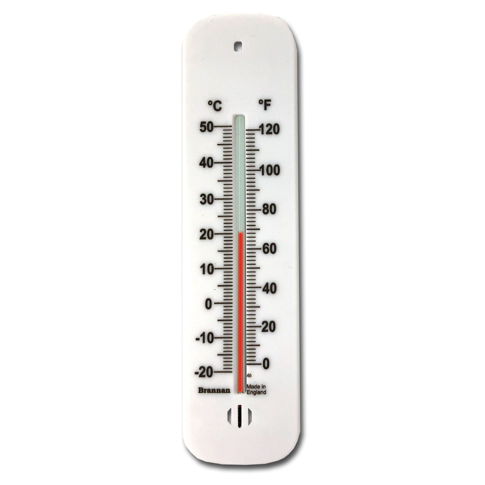 Short plastic wall thermometer | Brannan