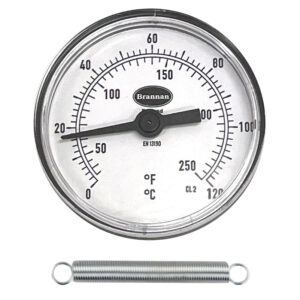 Clip-on-pipe thermometer with range 0 to 120 C&F