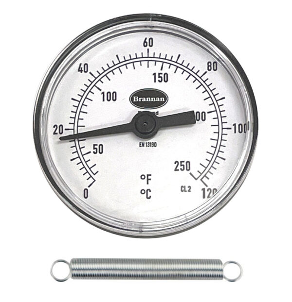 Clip-on-pipe thermometer with range 0 to 120 C&F