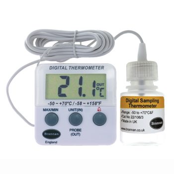 Max min digital reading thermometer for batch sampling | Brannan