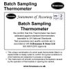 Batch sampling thermometer - oven