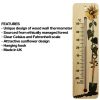 215mm wide wood wall thermometer - garden design