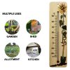 215mm wide wood wall thermometer - garden design