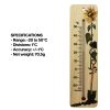 215mm wide wood wall thermometer - garden design