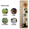 380mm wide wood wall thermometer - garden design