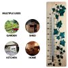 380mm wide wood wall thermometer - ivy design