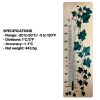 380mm wide wood wall thermometer - ivy design