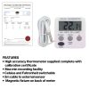 Pre-Calibrated Fridge Freezer Thermometer