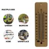 14_251 215mm high range wide wood wall thermometer